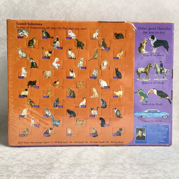 Quizzle  Blue Opal   Cats of the World,  Quiz Puzzle  850 pc.  new - Picture 2 of 3